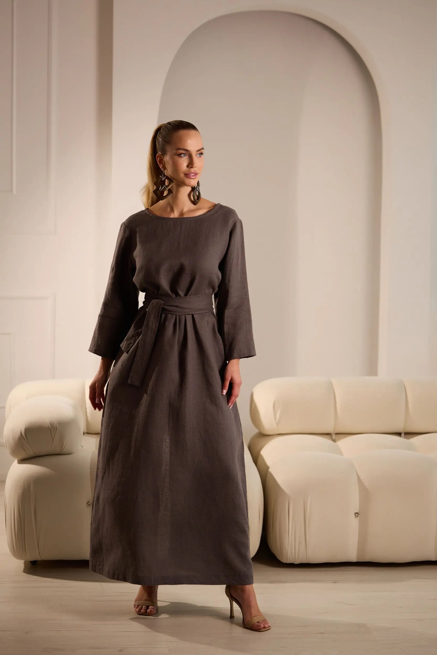 Tanita Elegant Linen Dress