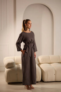 Tanita Elegant Linen Dress