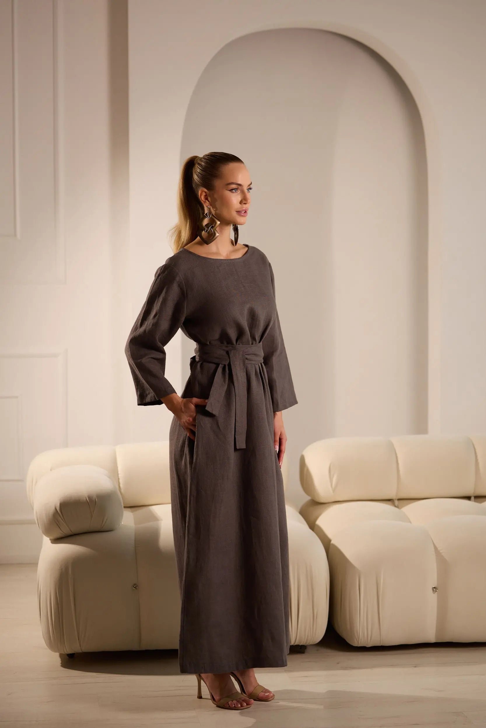 Tanita Elegant Linen Dress