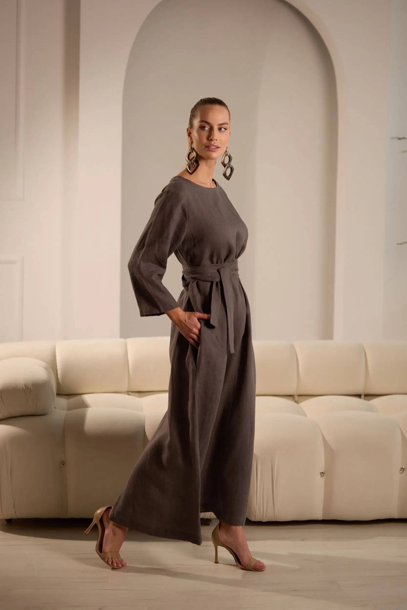 Tanita Elegant Linen Dress
