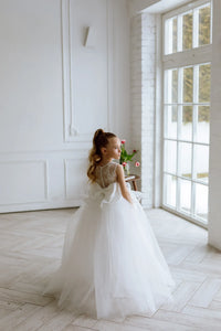 Odetta tulle flower girl dress