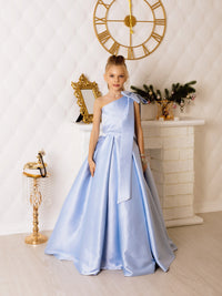 Magnolia satin flower girl dress