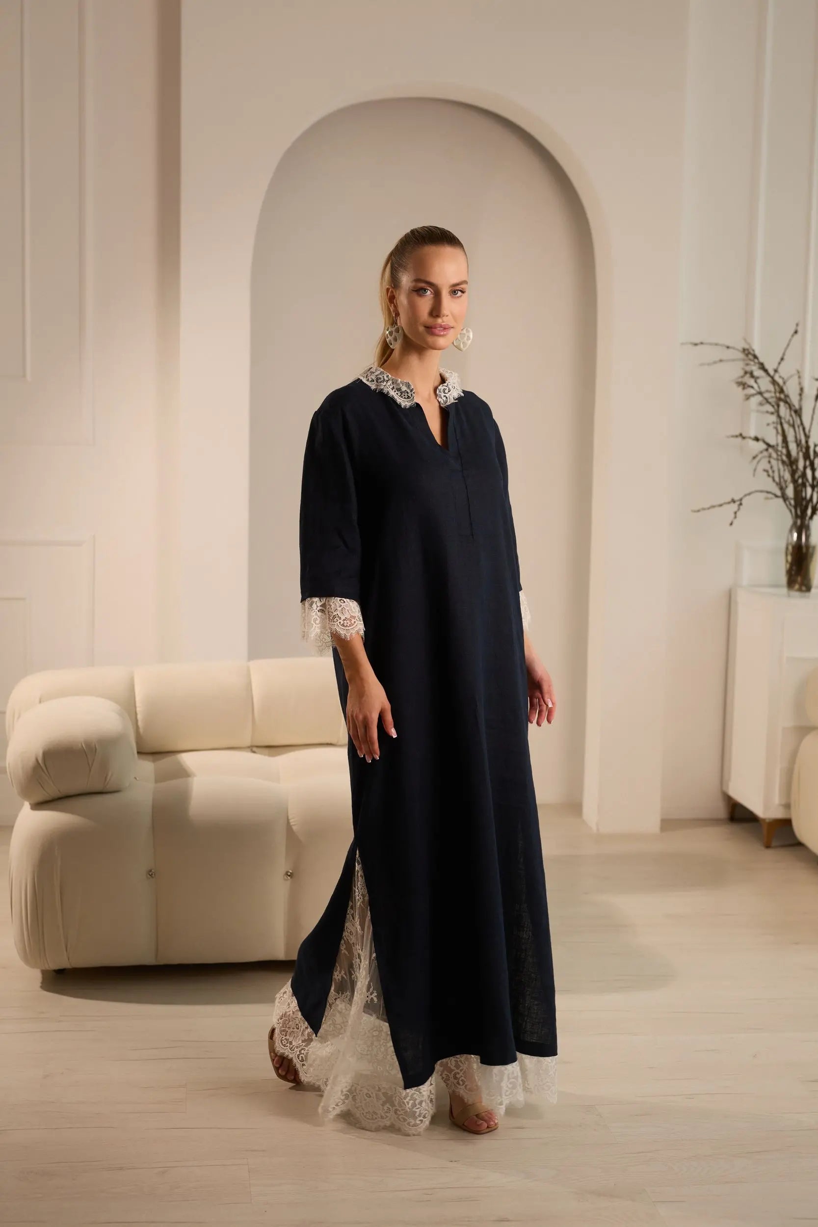 Mystery Elegant Linen Dress
