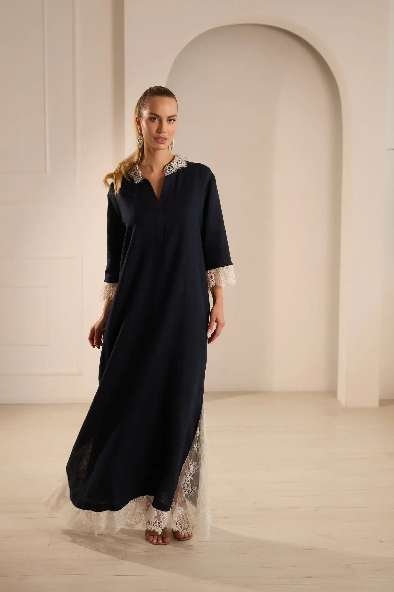 Mystery Elegant Linen Dress