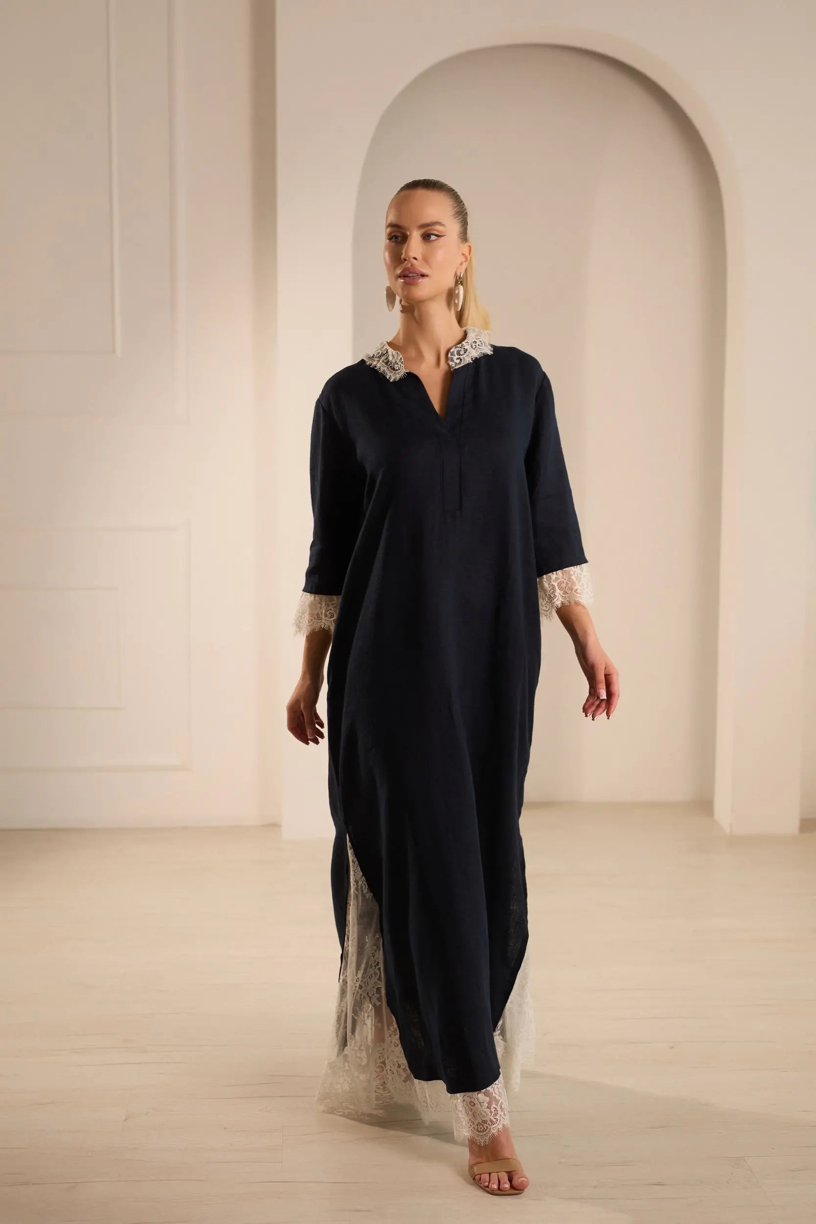 Mystery Elegant Linen Dress