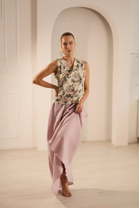 Lumiere Elegant Linen Skirt Set