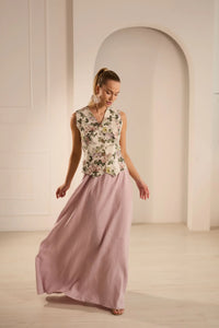 Lumiere Elegant Linen Skirt Set
