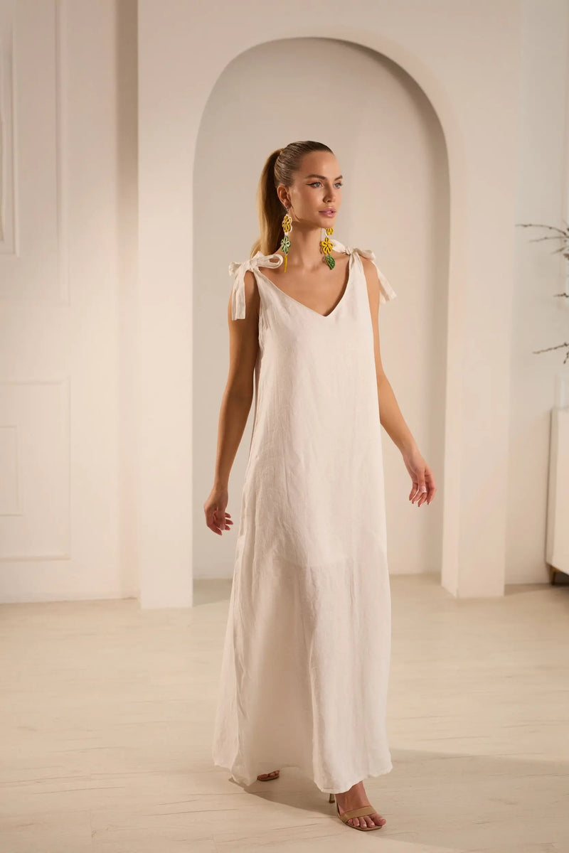 Lily Elegant Linen Dress