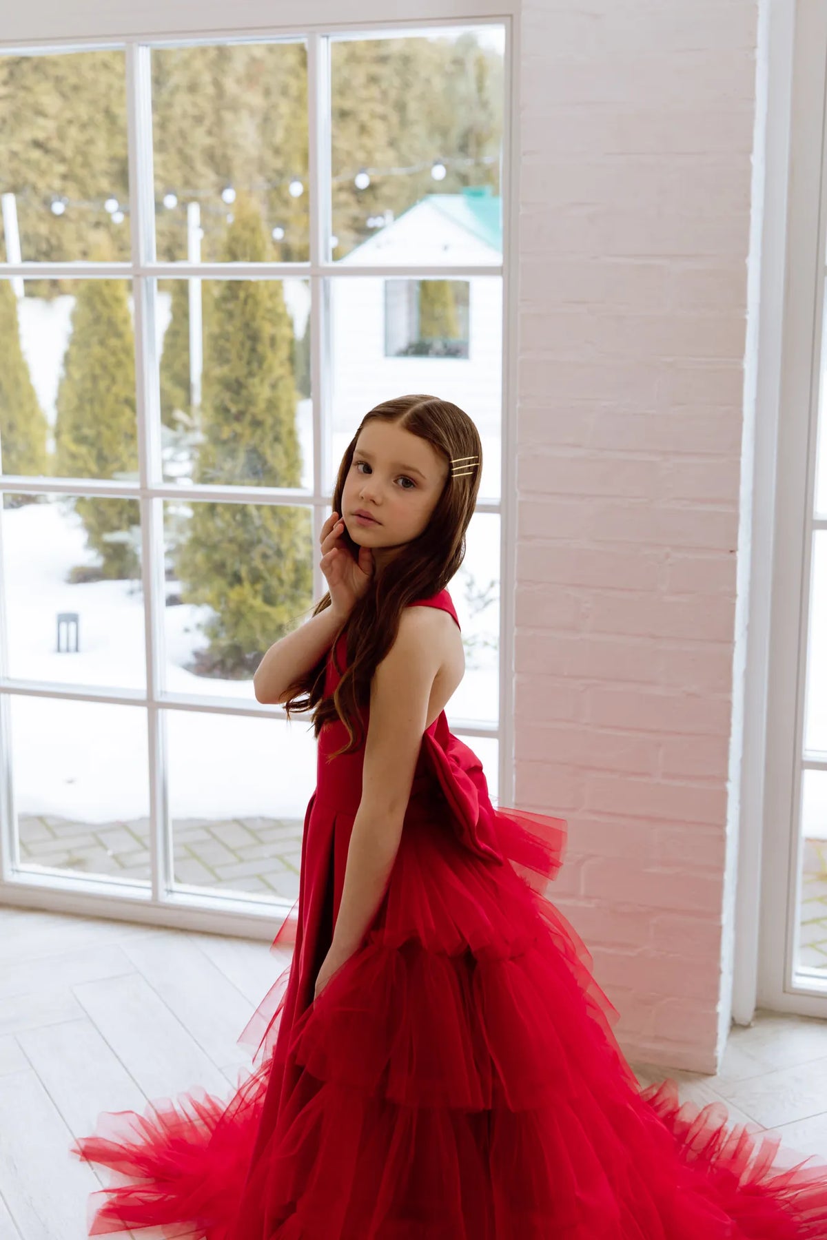 Casablanсa satin flower girl dress – Boutique De Сharme