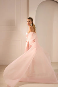 Barbie Elegant High-Low Mini Dress With Train