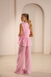 Ibiza Linen Two-Piece Set With Pants