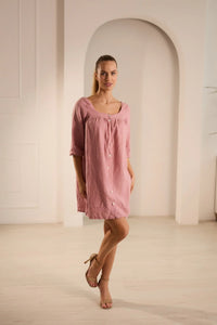 Dzen Elegant Linen Dress