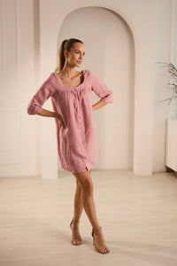 Dzen Elegant Linen Dress