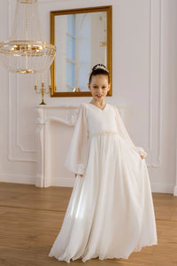 Nina chiffon flower girl dress
