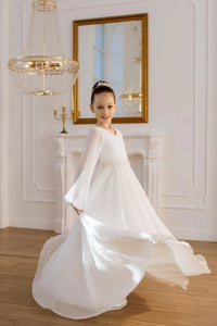 Nina chiffon flower girl dress