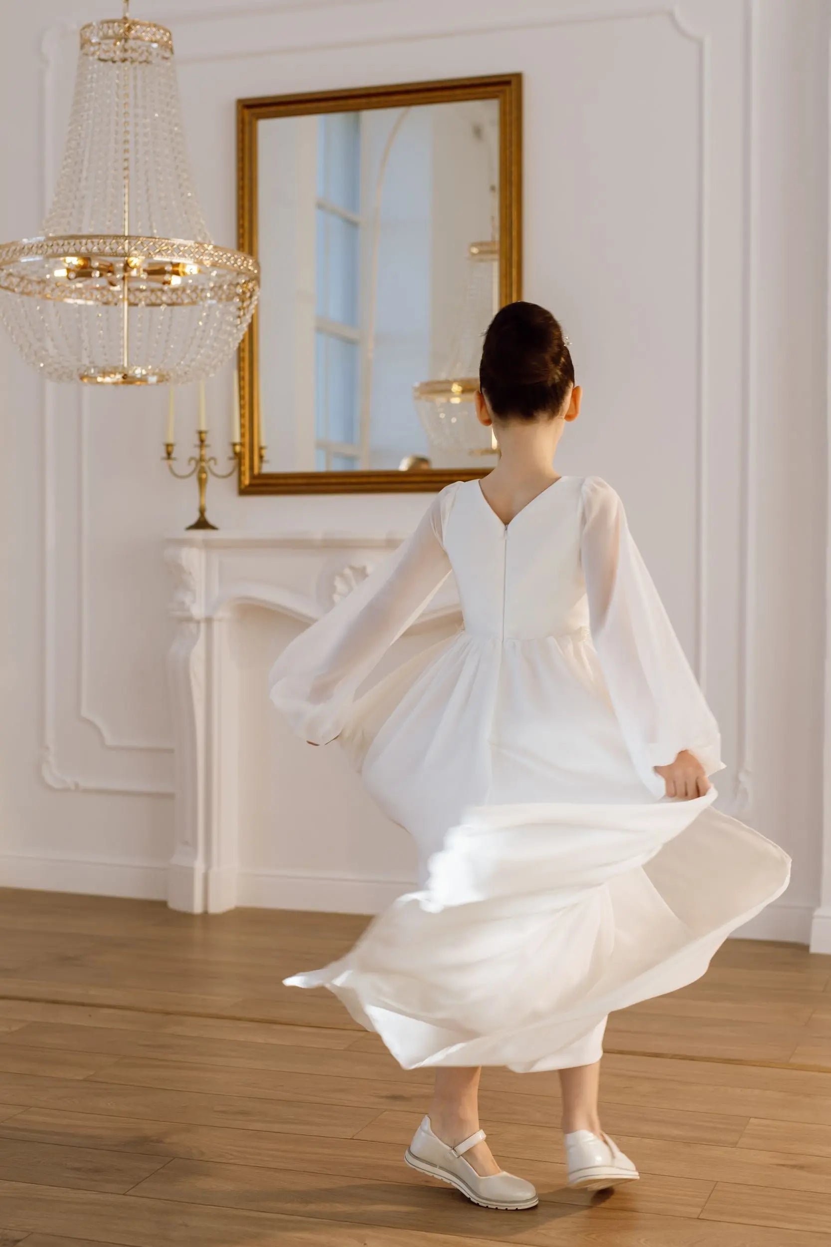 Nina chiffon flower girl dress