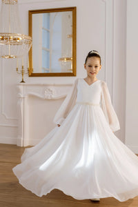 Nina chiffon flower girl dress