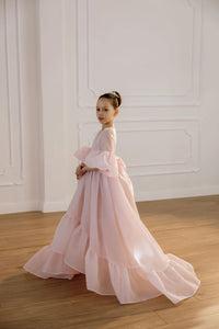 Valentina satin flower girl dress