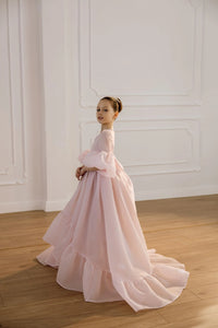 Valentina satin flower girl dress
