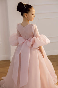 Valentina satin flower girl dress