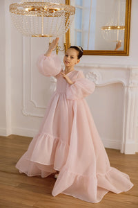 Valentina satin flower girl dress
