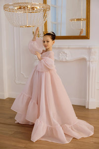 Valentina satin flower girl dress
