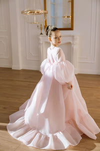 Valentina satin flower girl dress
