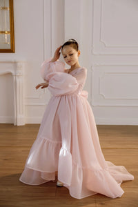 Valentina satin flower girl dress