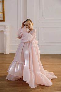 Valentina satin flower girl dress