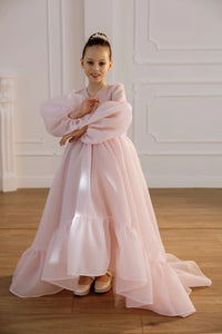 Valentina satin flower girl dress