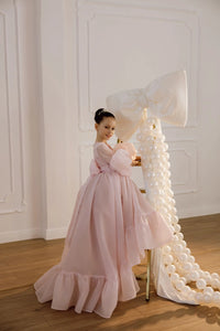 Valentina satin flower girl dress