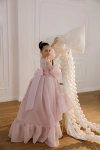 Valentina satin flower girl dress