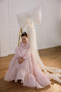 Valentina satin flower girl dress
