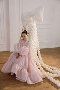 Valentina satin flower girl dress