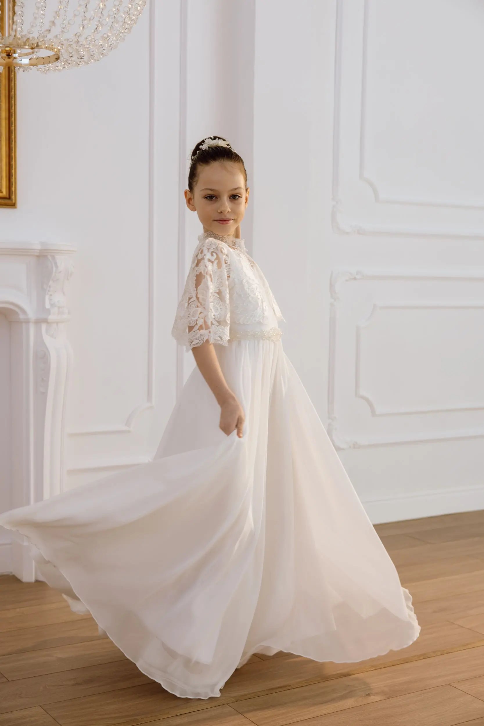 Luisa tulle flower girl dress