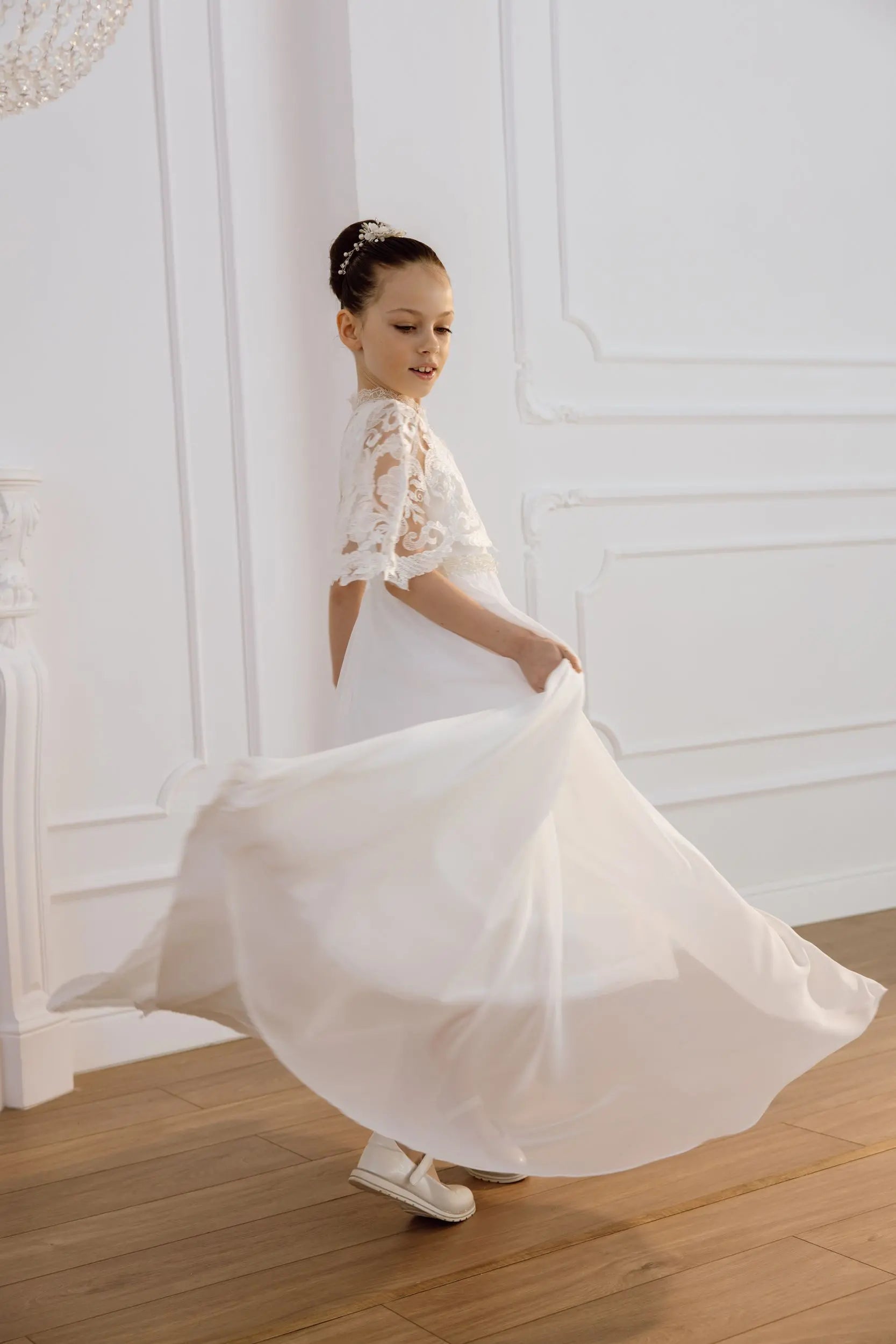 Luisa tulle flower girl dress