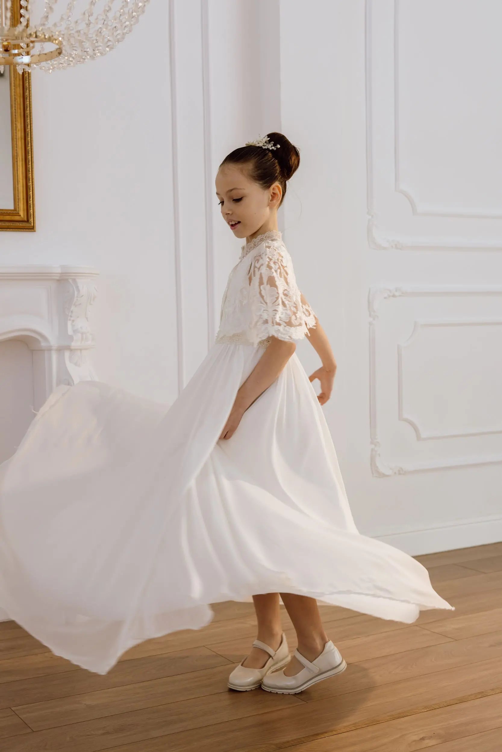 Luisa tulle flower girl dress