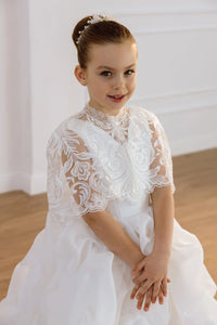 Lily satin flower girl dress