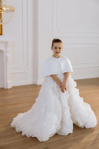 Lily satin flower girl dress