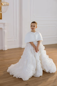 Lily satin flower girl dress