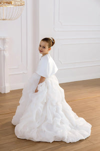 Lily satin flower girl dress