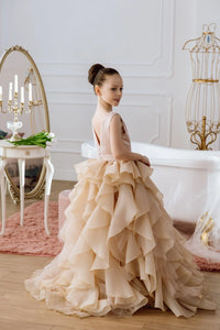 Cara satin flower girl dress