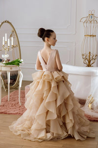 Cara satin flower girl dress