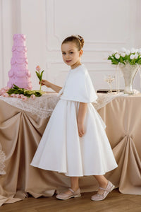 Katrin satin flower girl dress