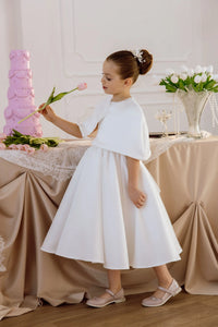 Katrin satin flower girl dress
