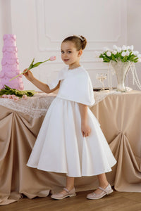 Katrin satin flower girl dress