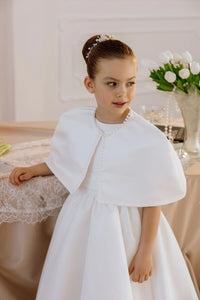 Katrin satin flower girl dress