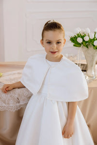 Katrin satin flower girl dress