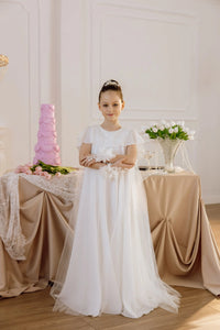 Viola chiffon flower girl dress