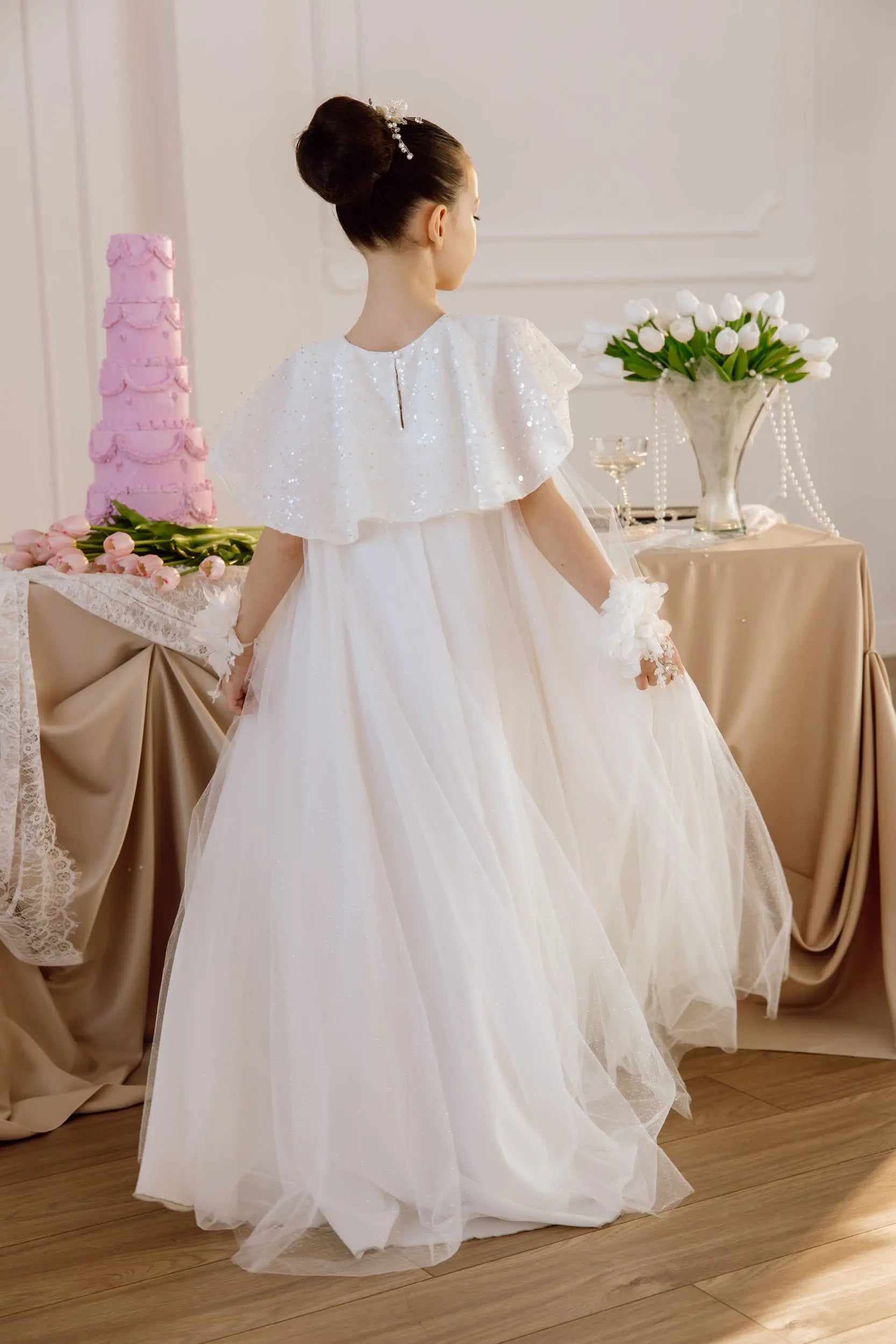Viola chiffon flower girl dress